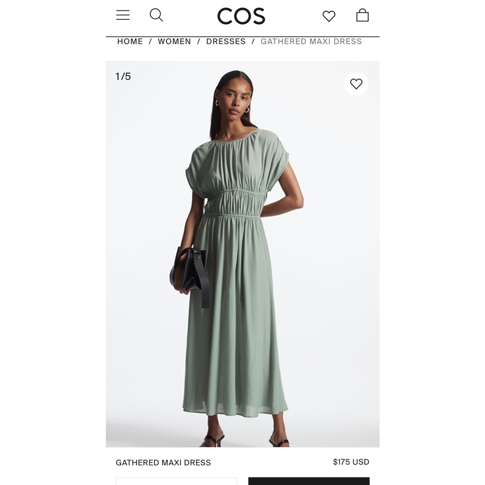 COS GATHERED MAXI DRESS